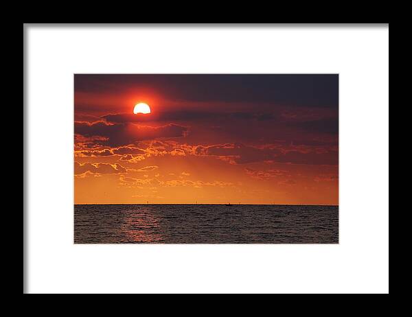 Alabama Framed Print featuring the digital art Fishing till the sun goes down by Michael Thomas