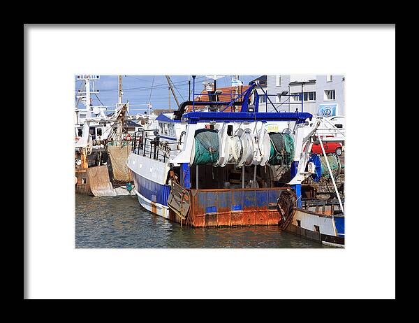Fishing Framed Print featuring the photograph Fishing Trawler by Aidan Moran