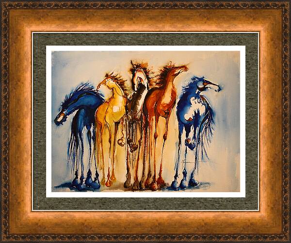 Five Painted Horses by Terry Meyer