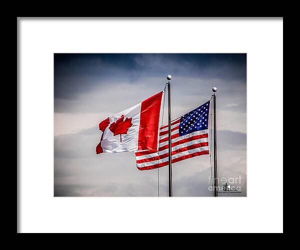 Duo Framed Print featuring the photograph Flag Duo by Grace Grogan