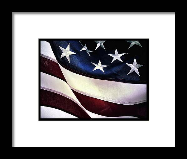 Flag Framed Print featuring the photograph Flag Spotting at the VA by Al Harden