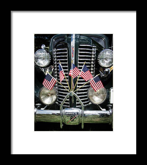 Hot Rod Framed Print featuring the photograph Flagged Buick straight 8 by Ron Roberts