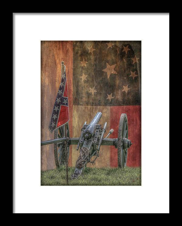 Flags Of The Confederacy Framed Print featuring the digital art Flags of the Confederacy by Randy Steele