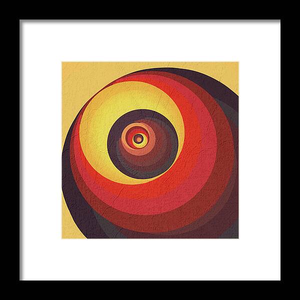 Multicolor Framed Print featuring the digital art Flame Meditation on a Yellow Wall by Deborah Smith
