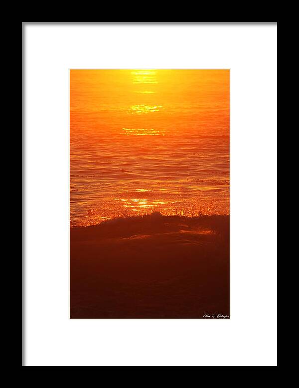 Orange Sea Framed Print featuring the photograph Flames With No Horizon by Amy Gallagher