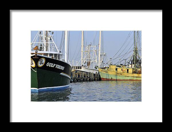 Galveston Framed Print featuring the photograph Fleet at Rest by John Collins