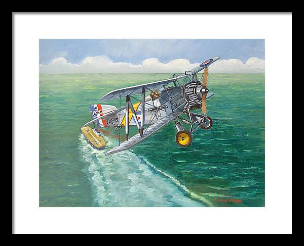 Aviationart Framed Print featuring the painting Flight of the Flycatcher 2 by Murray McLeod