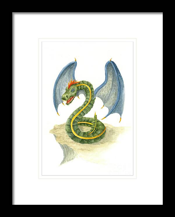 Flying Dragon Framed Print featuring the painting Flight Ready by Kathleen Keller
