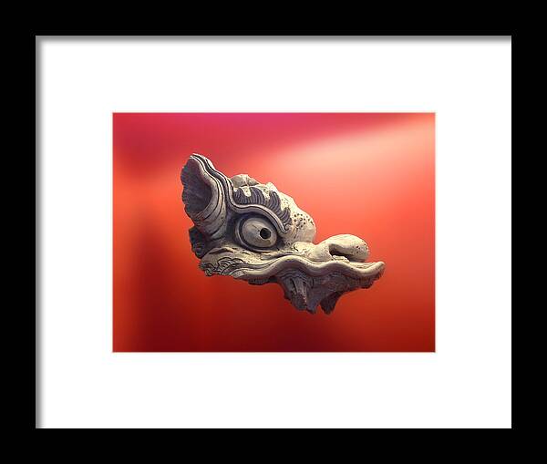 Pop Framed Print featuring the photograph Floating Dragon by Tony Rubino