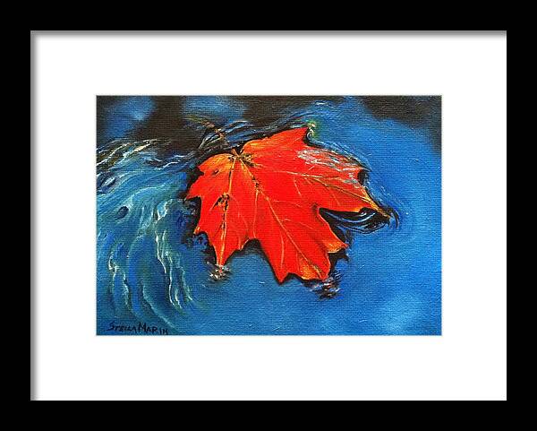 Painting Framed Print featuring the painting Floating Maple Reference by Stella Marin