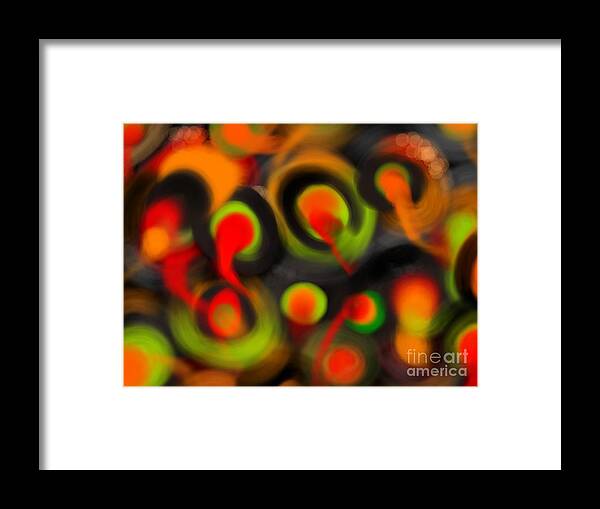 Abstract Framed Print featuring the digital art Floating Vitreous by Christine Fournier