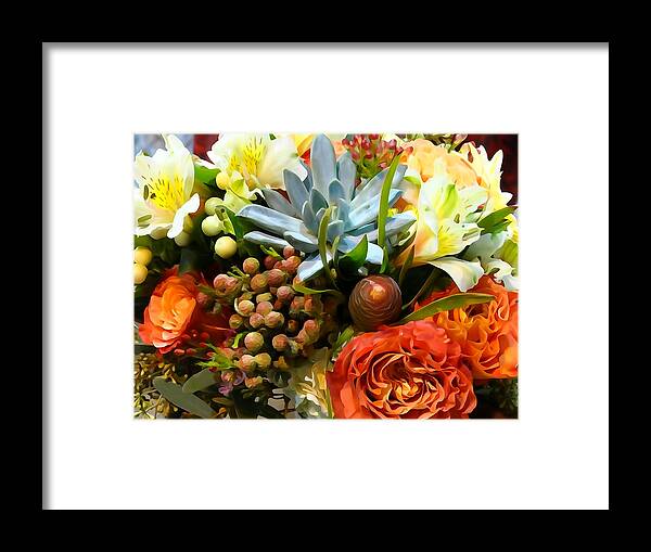 Floral Framed Print featuring the photograph Floral Arrangement 1 by David T Wilkinson