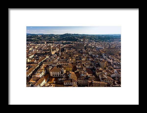 Duomo Framed Print featuring the photograph Florence from the duomo rooftop by Carl Amoth