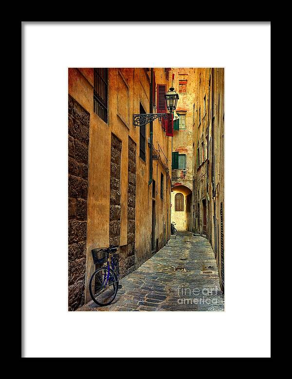 Street Framed Print featuring the photograph Florentine Street by Nicola Fiscarelli
