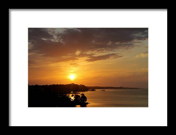 Landscape Framed Print featuring the photograph Florida Sunset by Saya Studios
