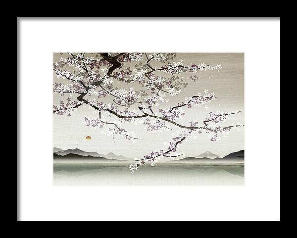 Asian Culture Framed Print featuring the photograph Flower Blossom In Asian Landscape by Ikon Ikon Images