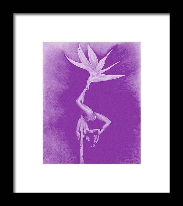 Flower Framed Print featuring the drawing Flower Bomb Reticulation by Terri Meredith