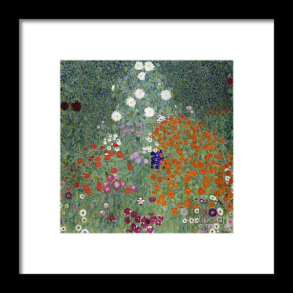Klimt Framed Print featuring the painting Flower Garden by Gustav Klimt