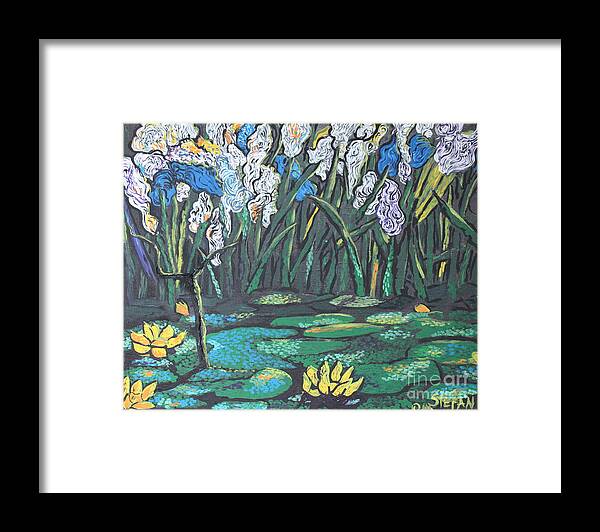 Nature Framed Print featuring the painting Flower Garden by Stefan Duncan