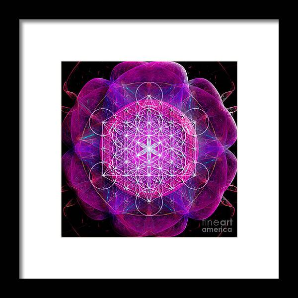 Flower Of Life Framed Print featuring the digital art Flower of life no two by Alexa Szlavics