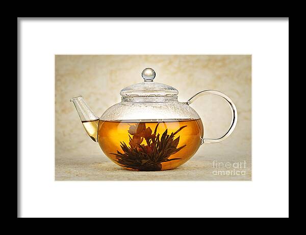 Flowering Framed Print featuring the photograph Flowering blooming tea by Elena Elisseeva