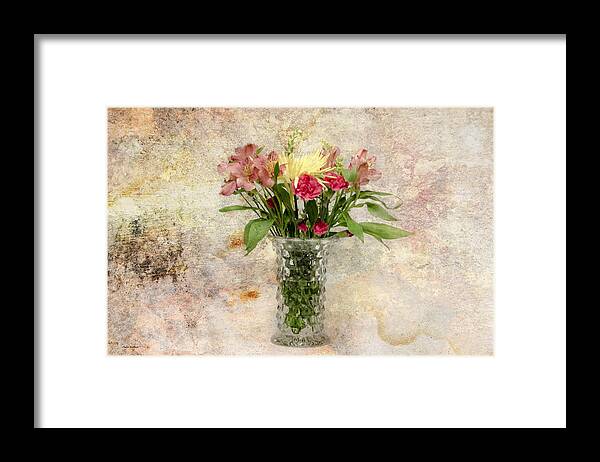 Flowers Framed Print featuring the photograph Flowers in a Vase by Crystal Wightman
