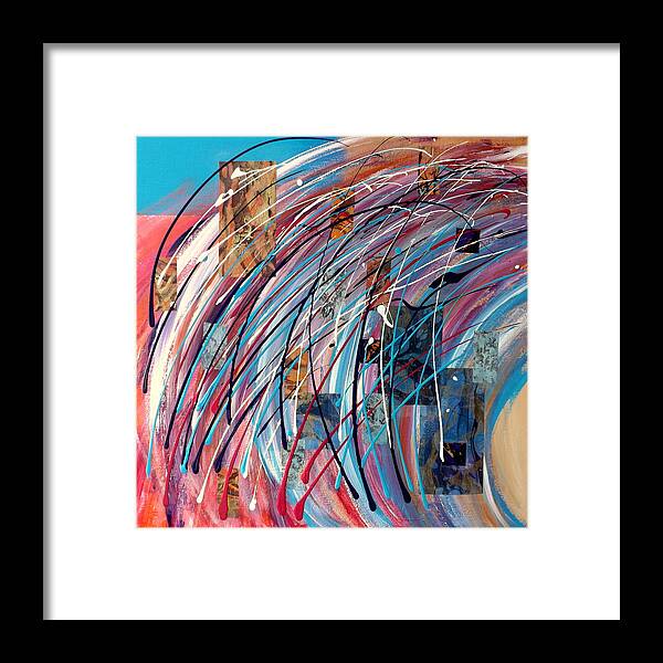 Fluid Motion Framed Print featuring the painting Fluid Motion by Darren Robinson