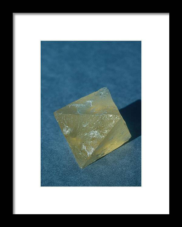 Calcium Fluoride Framed Print featuring the photograph Fluorite Crystal by A.b. Joyce
