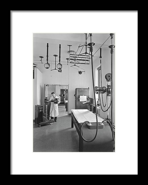 American Framed Print featuring the photograph Fluoroscopy Room In A Us Hospital 1941 by Library Of Congress