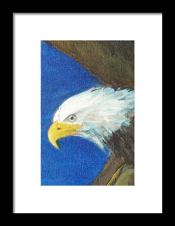 Eagle Framed Print featuring the painting Fly Like the Eagle by Jane See
