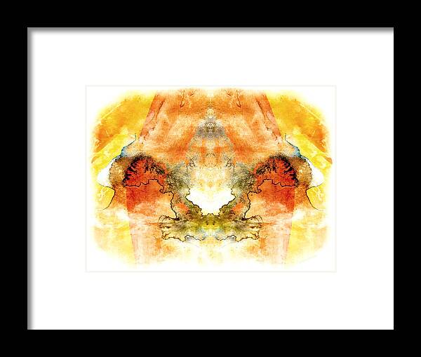 Inkblot Framed Print featuring the painting Fly to the Sun by Melissa Bittinger