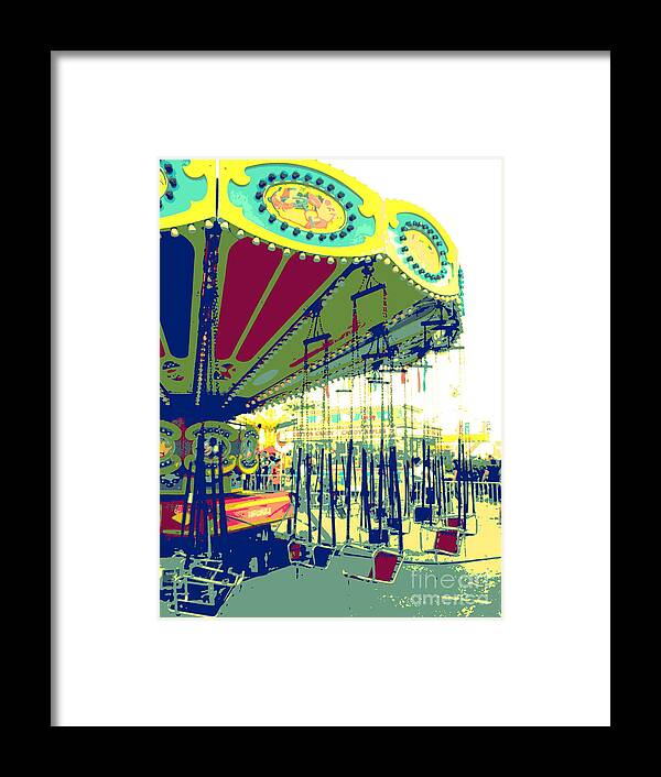 Fair Framed Print featuring the digital art Flying Chairs by Valerie Reeves