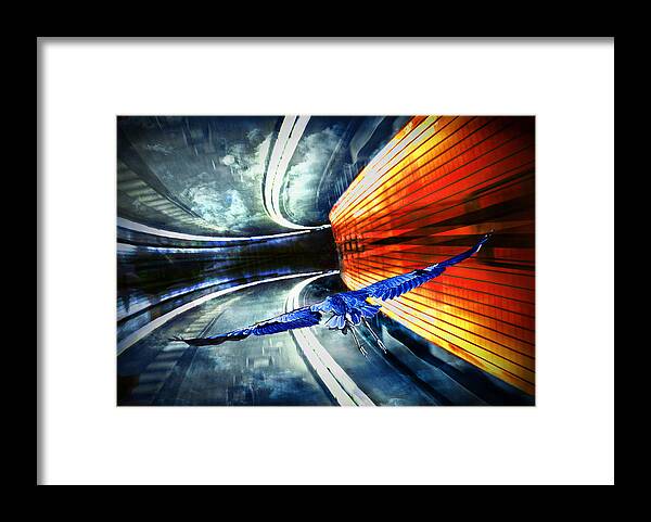 Flying Framed Print featuring the digital art Flying by Rick Mosher