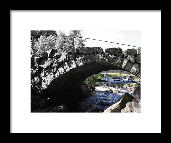 Bridge Framed Print featuring the photograph Focal BW Bridge by Lois Lepisto