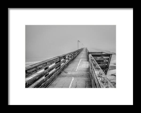 Atlantic Framed Print featuring the photograph Foggy Fort Clinch Pier by Traveler's Pics