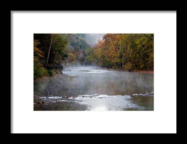 Arkansas Framed Print featuring the photograph Foggy Morning on The Buffalo by Lana Trussell