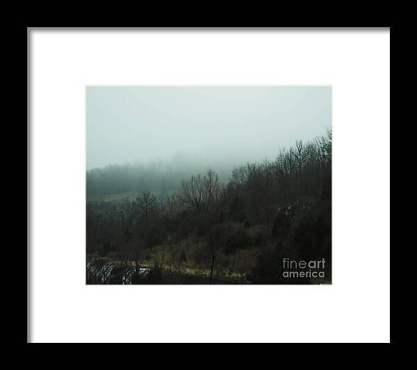 Fog Framed Print featuring the photograph Foggy Mountain Morning Bentonville AR by Lizi Beard-Ward