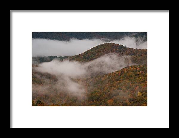 Asheville Framed Print featuring the photograph Foggy Ridges by Joye Ardyn Durham