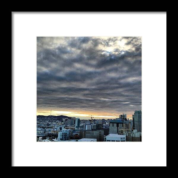 Clouds Framed Print featuring the photograph Foggy San Francisco by Anisha Tandon