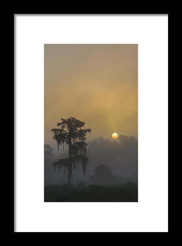 Sunrise Framed Print featuring the photograph Foggy Sunrise II by Kenneth Blye