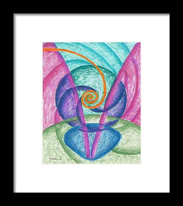 Mandala Framed Print featuring the painting Fold Upon Fold Mandala by Carrie MaKenna