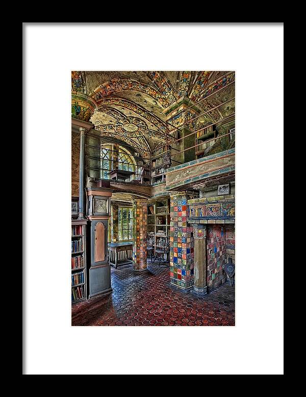 Castle Framed Print featuring the photograph Fonthill Castle Library Room by Susan Candelario