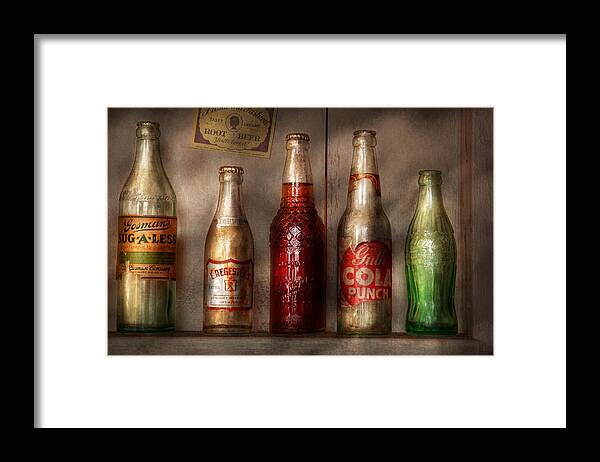 Soda Framed Print featuring the photograph Food - Beverage - Favorite soda by Mike Savad