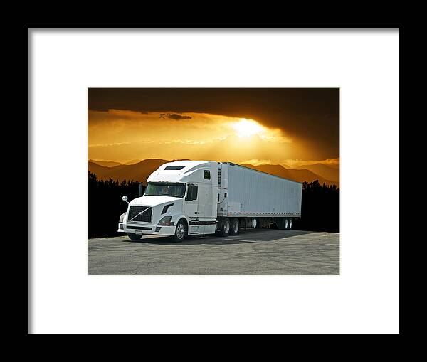 Auto Framed Print featuring the photograph For the Long Haul by Dave Koontz