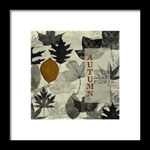 Digital Art Framed Print featuring the digital art For the Love of Autumnn by Bonnie Bruno