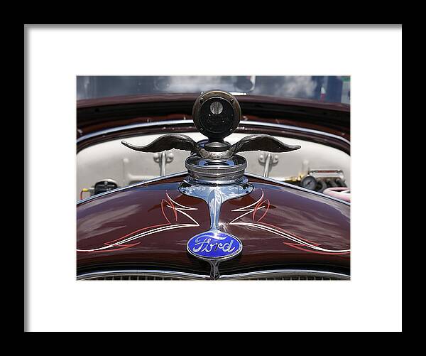 Richard Reeve Framed Print featuring the photograph Ford - Flying Radiator Cap by Richard Reeve
