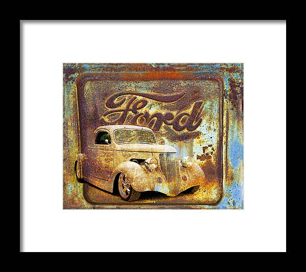 Rust Framed Print featuring the photograph Ford Coupe Rust by Steve McKinzie