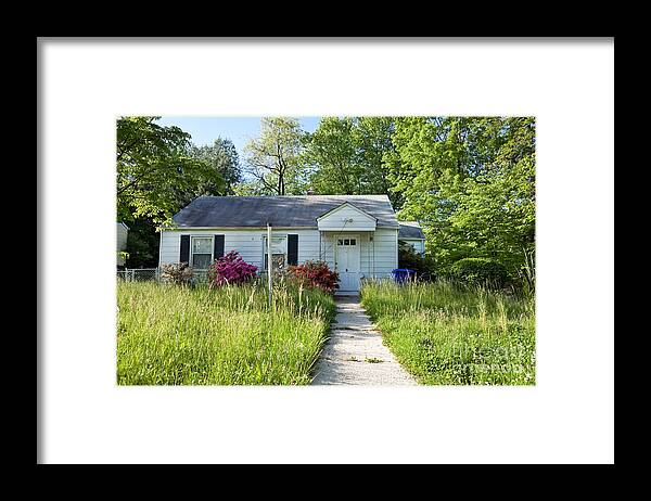 Door Framed Print featuring the photograph Foreclosed by Jim Pruitt