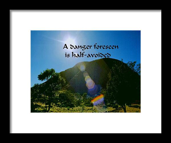 Ancient Framed Print featuring the photograph Foreseen Danger by Gary Wonning