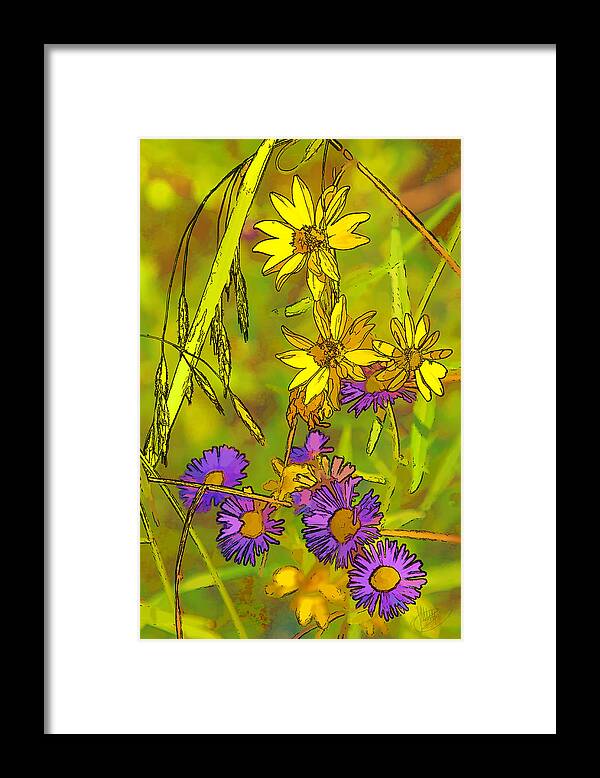 Wildflowers Framed Print featuring the photograph Forest Flora by Jerry Nettik
